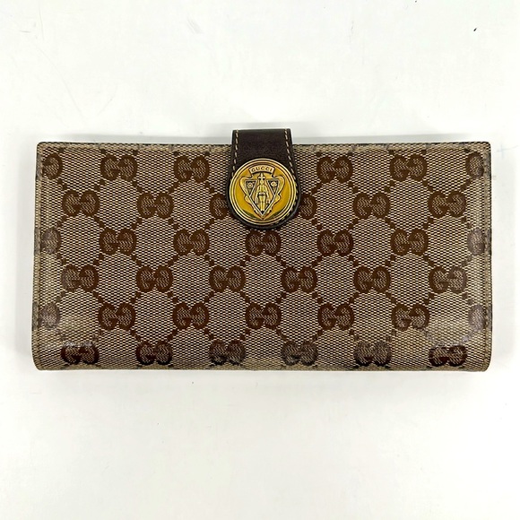 Authentic GUCCI GG Supreme Coated Canvas Monogram with Crest Shield - Picture 2 of 16